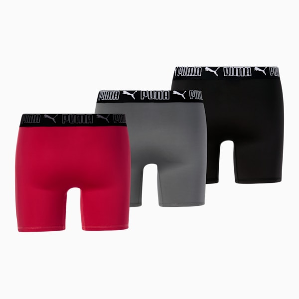 Bóxers de entrenamiento para hombre [paquete de 3], RED / WHITE, extralarge